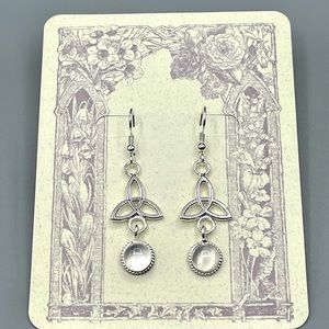 Sterling silver moonstone earrings